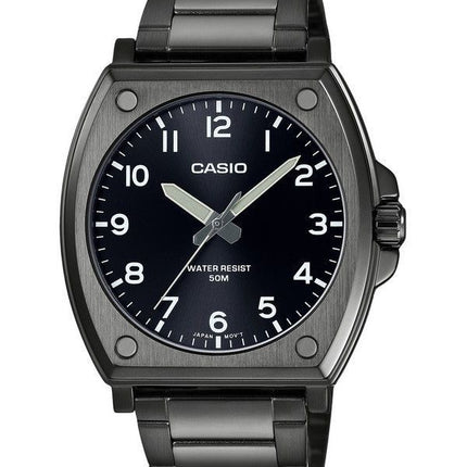 Casio Standard Analog Black Ion Plated Stainless Steel Black Dial Quartz MTP-E730B-1AV Men's Watch