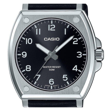 Casio Standard Analog Leather Strap Black Dial Quartz MTP-E730L-1AV Men's Watch