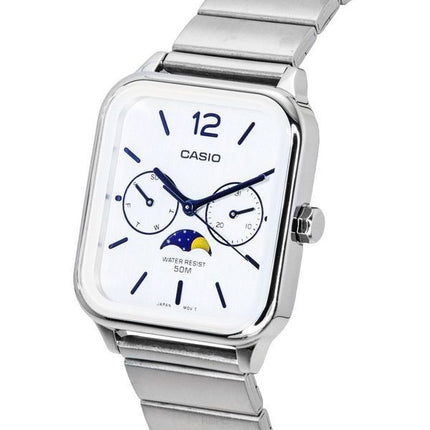 Casio Standard Analog Moon Phase Silver Dial Quartz MTP-M305D-7A Men's Watch