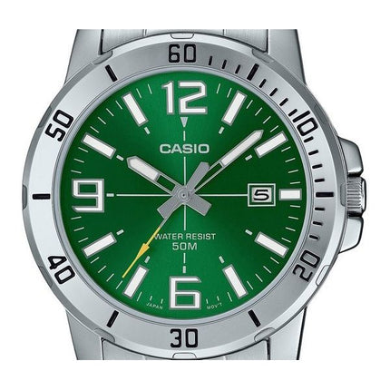 Casio Standard Analog Stainless Steel Green Dial Quartz MTP-VD01D-3BV Men's Watch