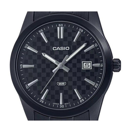 Casio Standard Analog Black Ion Plated Stainless Steel Black Dial Quartz MTP-VD03B-1A Men's Watch