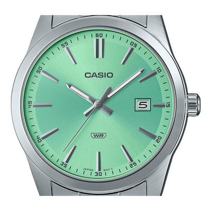 Casio Standard Analog Stainless Steel Mint Green Dial Quartz MTP-VD03D-3A2 Men's Watch