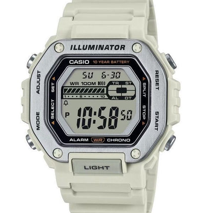 Casio Standard Digital White Resin Strap Quartz MWD-110H-8AV 100M Men's Watch