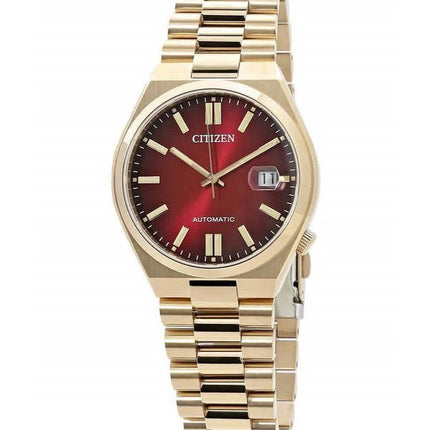 Citizen Tsuyosa Gold Tone Stainless Steel Wine Red Dial Automatic NJ0153-82X Men's Watch