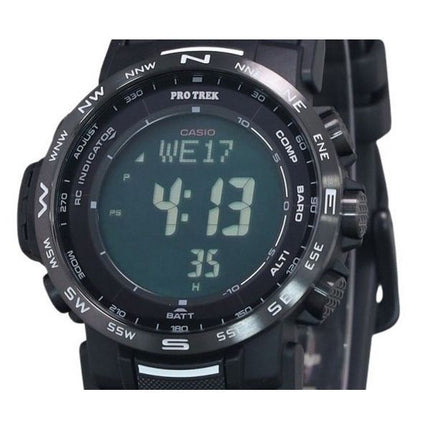 Casio Pro Trek Climber Digital Bio-Based Resin Strap Tough Solar PRW-35Y-1B 100M Mens Watch