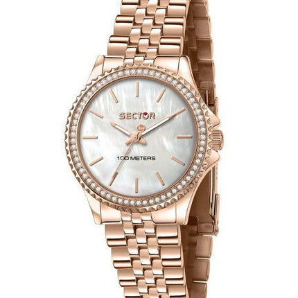 Sector 230 Just Time Rose Gold Stainless Steel Mother of Pearl Dial Quartz R3253161537 100M Womens Watch