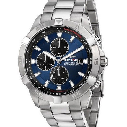 Sector ADV2500 Chronograph Blue Dial Stainless Steel Quartz R3273643004 100M Men's Watch