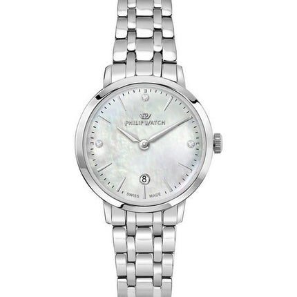 Philip Watch Audrey Crystal Accents Mother Of Pearl Dial Quartz R8253150512 Womens Watch