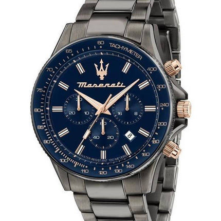 Maserati Sfida Chronograph Stainless Steel Blue Dial Quartz R8873640001 100M Men's Watch