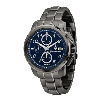 Maserati Successo Limited Edition Chronograph Stainless Steel Blue Dial Solar R8873645006 Men's Watch