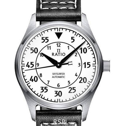 Ratio Skysurfer Pilot Full Luminous Dial Leather Automatic RTS324 200M Mens Watch