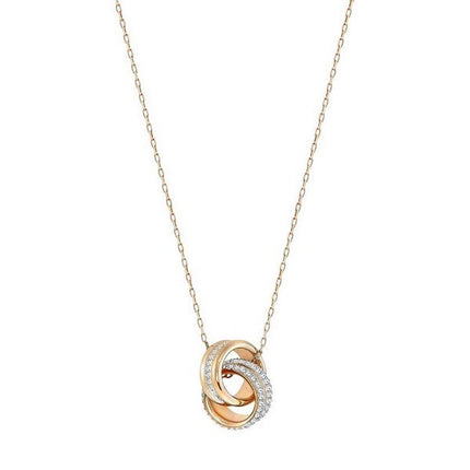 Swarovski Hyperbola Clear Crystals And Rose Gold Tone Plated Pendant 5240525 For Women