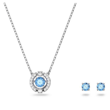 Swarovski Una Rhodium Plated And Zirconia Necklace And Earrings Set 5480485 For Women