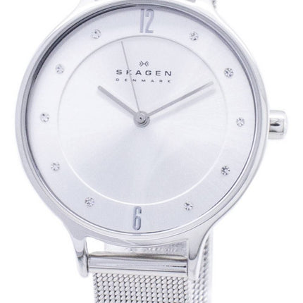 Skagen Anita Silver Dial Swarovski Crystal Mesh Bracelet SKW2149 Womens Watch