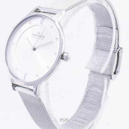 Skagen Anita Silver Dial Swarovski Crystal Mesh Bracelet SKW2149 Womens Watch