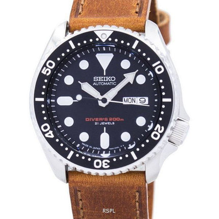 Seiko Automatic Diver's Ratio Brown Leather SKX007J1-LS9 200M Men's Watch