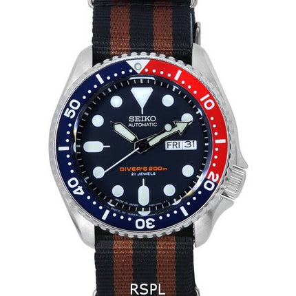 Seiko Blue Dial Automatic Diver's SKX009J1-var-NATO22 200M Men's Watch