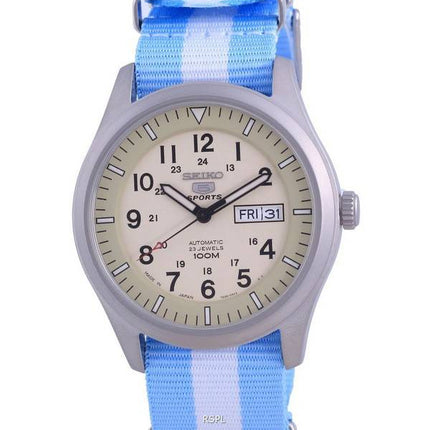 Seiko 5 Sports Military Automatic Japan Made SNZG07J1-var-NATO24 100M Mens Watch