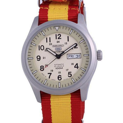 Seiko 5 Sports Military Automatic Japan Made SNZG07J1-var-NATO29 100M Mens Watch