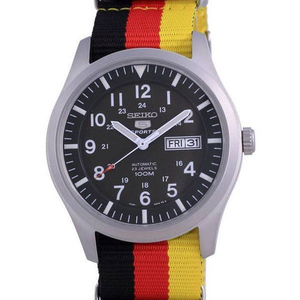 Seiko 5 Sports Military Automatic Polyester SNZG09K1-var-NATO26 100M Mens Watch