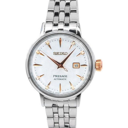 Seiko Presage Cocktail Time Clover Club Diamond Accents White Dial Automatic SRE009J1 Womens Watch