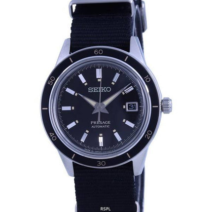 Seiko Presage Style 60s Black Dial Nylon Strap Automatic SRPG09 SRPG09J1 SRPG09J Mens Watch