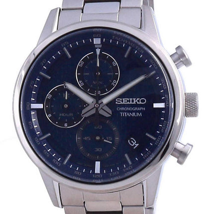 Seiko Discover More Titanium Chronograph Quartz SSB387 SSB387P1 SSB387P 100M Men's Watch