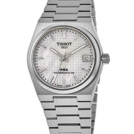 Tissot PRX T-Classic Powermatic 80 White Mother Of Pearl Dial Automatic T137.207.11.111.00 100M Unisex Watch