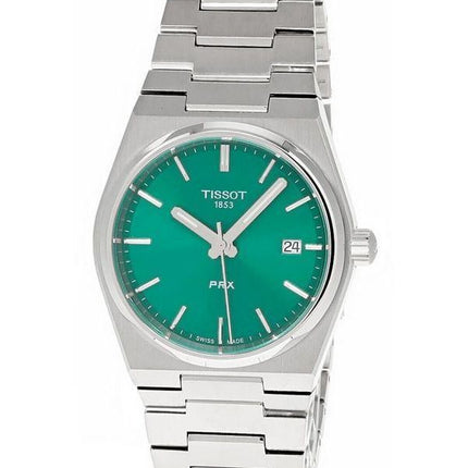 Tissot PRX T-Classic Stainless Steel Green Dial Quartz T137.210.11.081.00 100M Unisex Watch