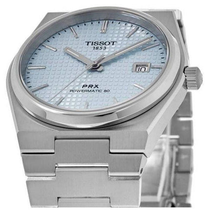 Tissot PRX T-Classic Powermatic 80 Ice Blue Dial Automatic T137.407.11.351.00 100M Mens Watch