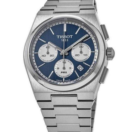 Tissot PRX T-Classic Chronograph Blue Dial Automatic T137.427.11.041.00 100M Mens Watch