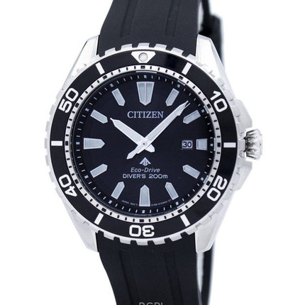 Refurbished Citizen Promaster Polyurethane Strap Black Dial Diver's Eco-Drive BN0190-15E 200M Men's Watch