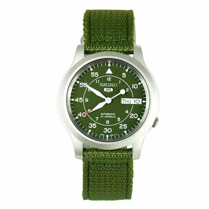 Refurbished Seiko 5 Military Nylon Strap Green Dial Automatic SNK805K2 Men's Watch