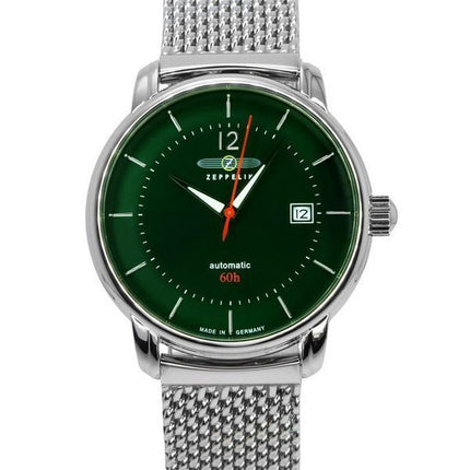 Zeppelin LZ120 Bodensee Stainless Steel Green Dial Automatic 8160M4 Men's Watch