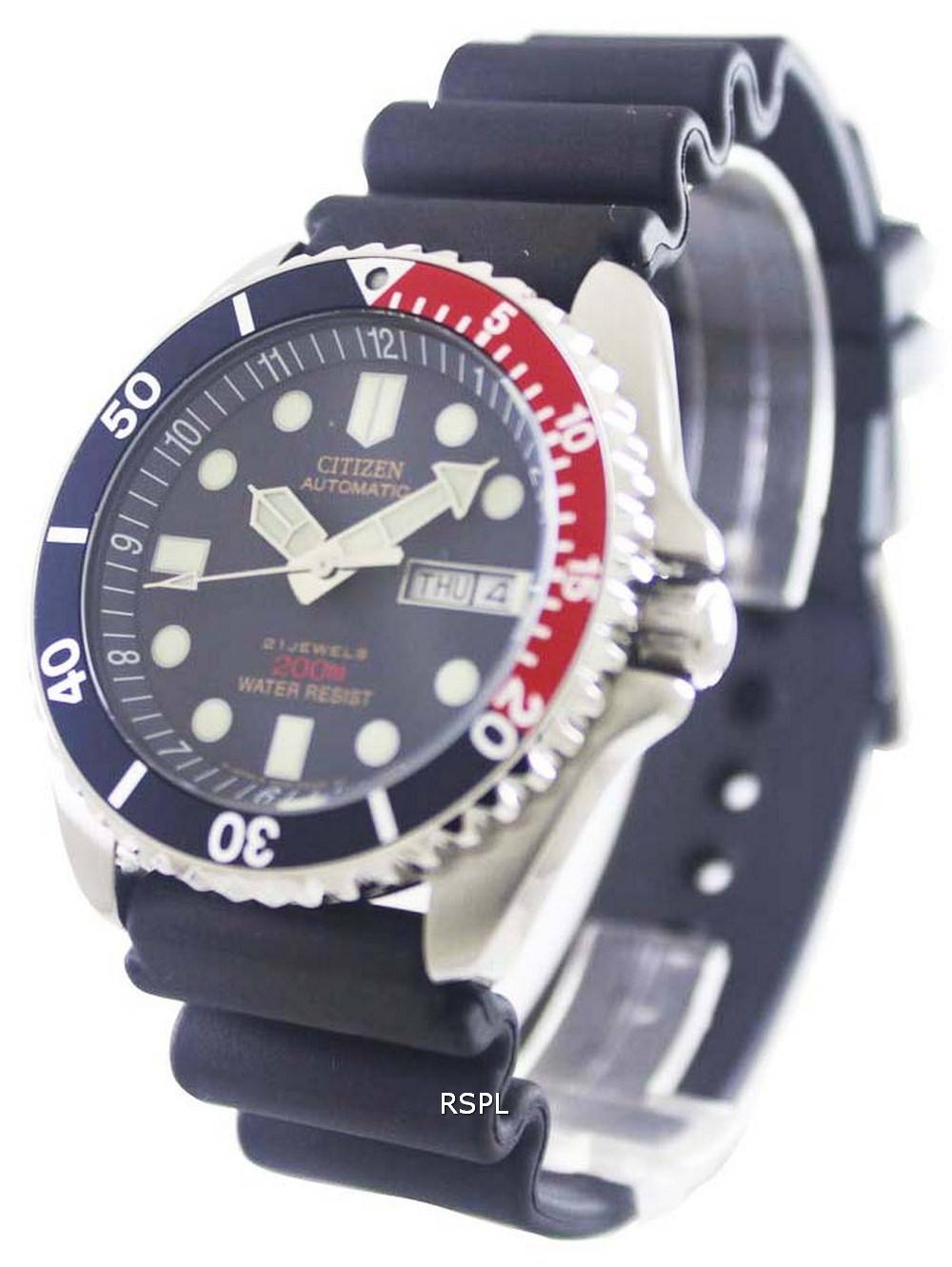 Citizen Promaster Diver 21 Jewels Automatic 200m NY2300-09LB Mens Watch ...