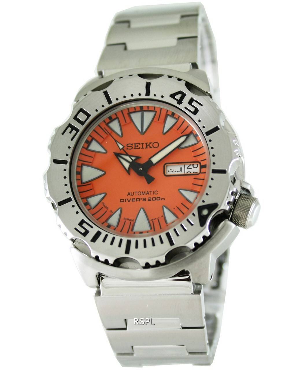 Seiko Japan Made Automatic 200M Divers Orange Monster SRP309J SRP309 Mens  Watch 