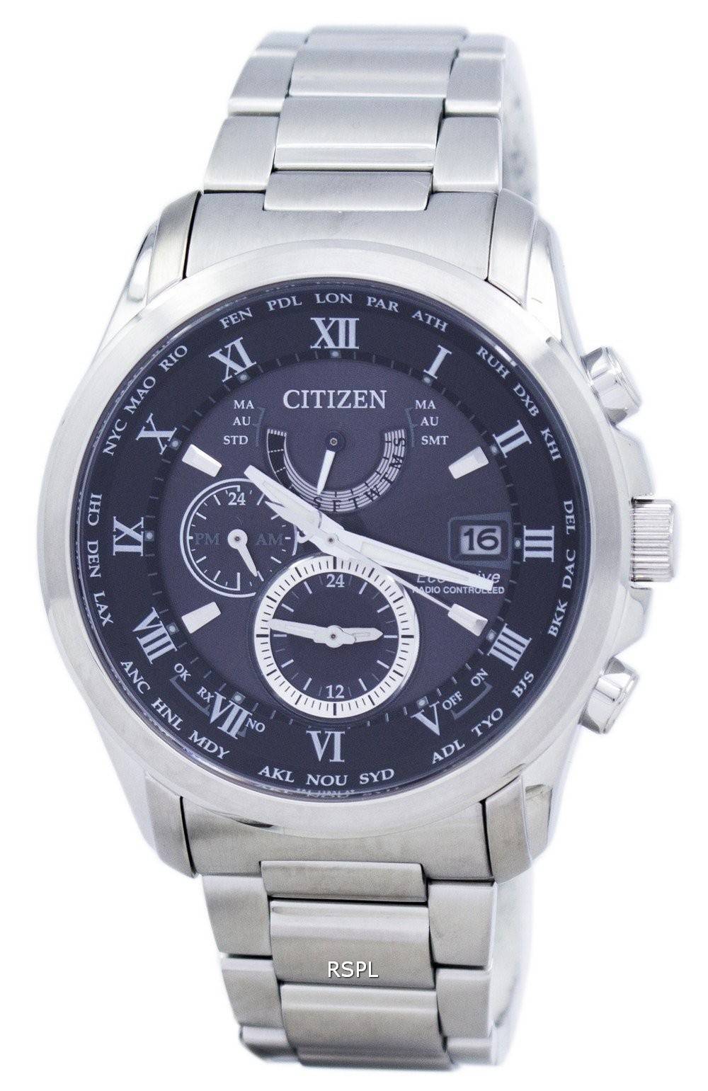 Citizen EcoDrive Radio Controlled Perpetual Calendar World Time AT9080