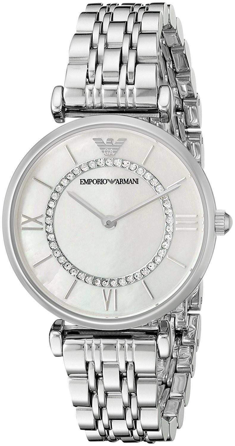 Emporio Armani Classic Quartz Diamond Accent AR1908 Women's Watch ...
