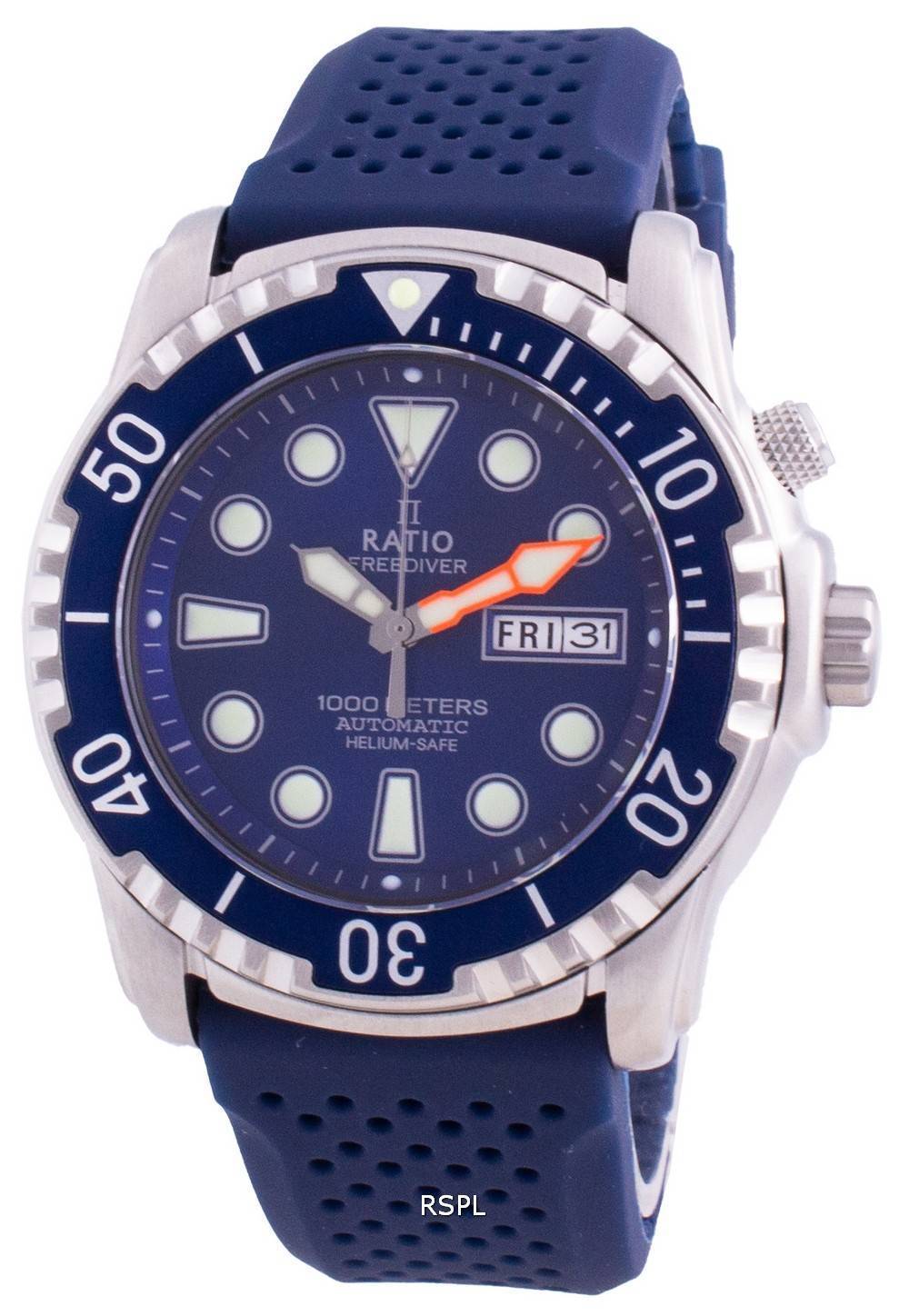 Ratio FreeDiver Helium-Safe 1000M Sapphire Automatic 1068HA90-34VA-BLU ...