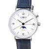 Zeppelin LZ 129 Hindenburg Leather Strap Moon Phase White Dial Quartz 80761 Men's Watch