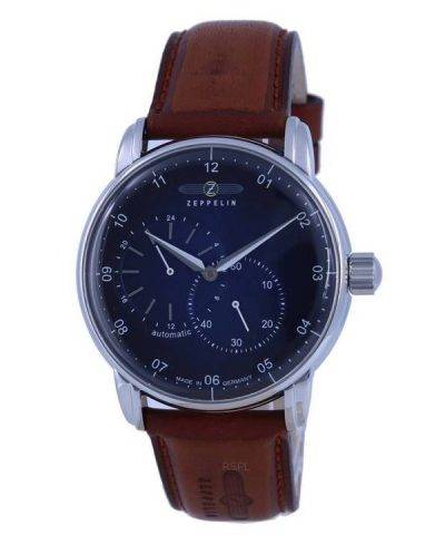 Zeppelin New Captain's Line Blue Dial Leather Strap Automatic 8662-3 86623 Men's Watch