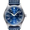 Ratio Skysurfer Pilot Blue Sunray Dial Leather Automatic RTS318 200M Mens Watch