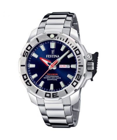 Festina Diver Stainless Steel Blue Dial Quartz F20665-1 200M Mens Watch