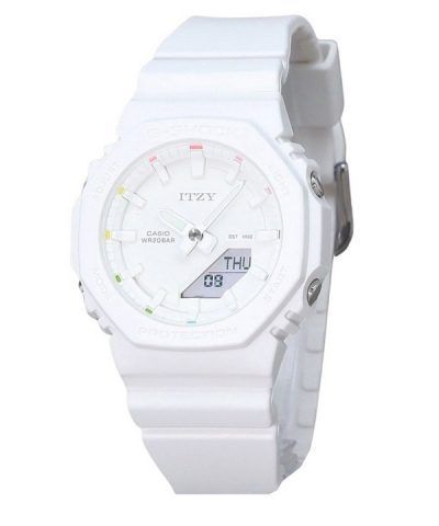 Casio G-Shock Analog Digital ITZY Collaboration White Dial Quartz GMA-P2100IT-7A 200M Women's Watch