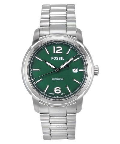 Fossil Heritage Stainless Steel Green Dial Automatic ME3224 Unisex Watch