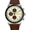 Fossil Sport Tourer Chronograph Brown Leather Strap Cream Dial Quartz FS6042 Men's Watch