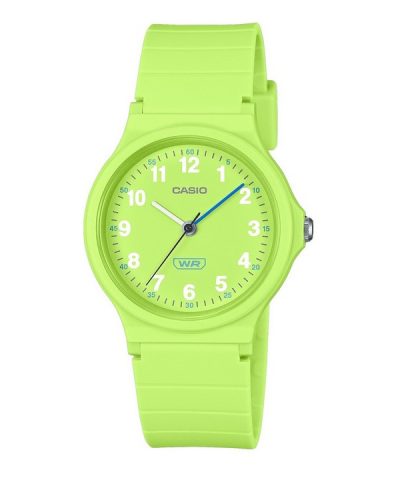 Casio Pop Analog Lime Green Bio Based Resin Strap Lime Green Dial Quartz LQ-24B-3B Women's Watch