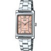 Casio Standard Analog Stainless Steel Pink Dial Quartz LTP-1234DD-4A Women's Watch