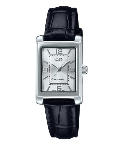 Casio Standard Analog Leather Strap Silver Dial Quartz LTP-1234LL-7A Women's Watch