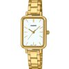 Casio Standard Analog Gold Tone Stainless Steel White Dial Quartz LTP-V009G-7E Women's Watch